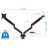 Height Adjustable Universal 2 Screen Desk Mount