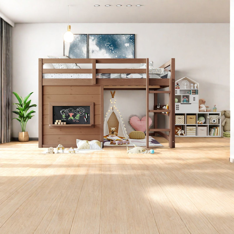 Lits peu encombrants avec rangement, loft rustique en bois aggloméré pour la maison