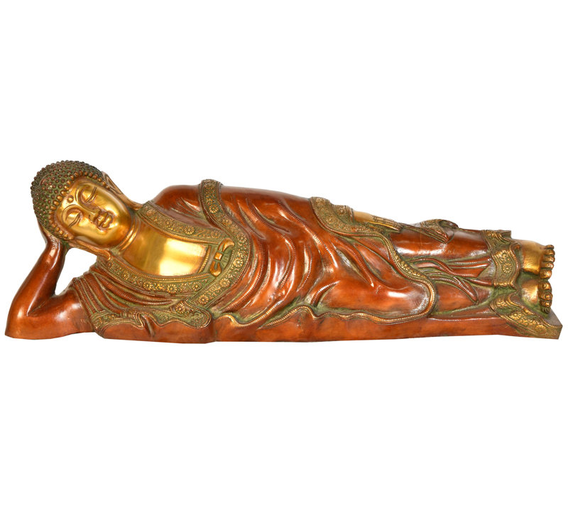 Bouddha parinirvana 20 po (bouddhiste tibétain) en laiton | Fait à la main | Fabriqué en Inde