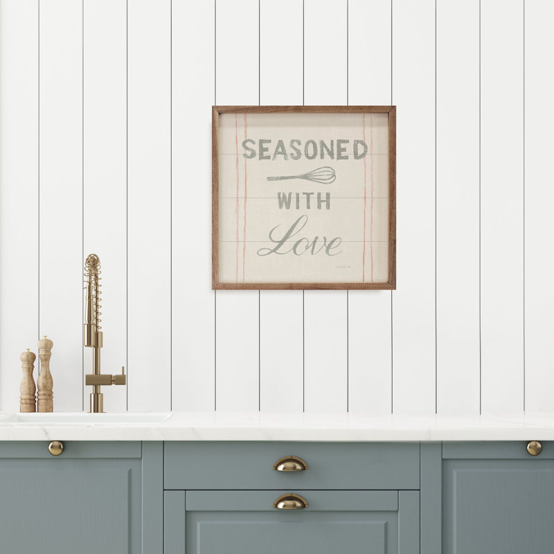 Floursack Kitchen VII Seasoned With Love par Danhui Nai, H 12 po x l 12 po