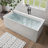 Forma 63'' Terrazzo Freestanding Solid Surface Outdoor Stone Outdoor Soaking Bathtub