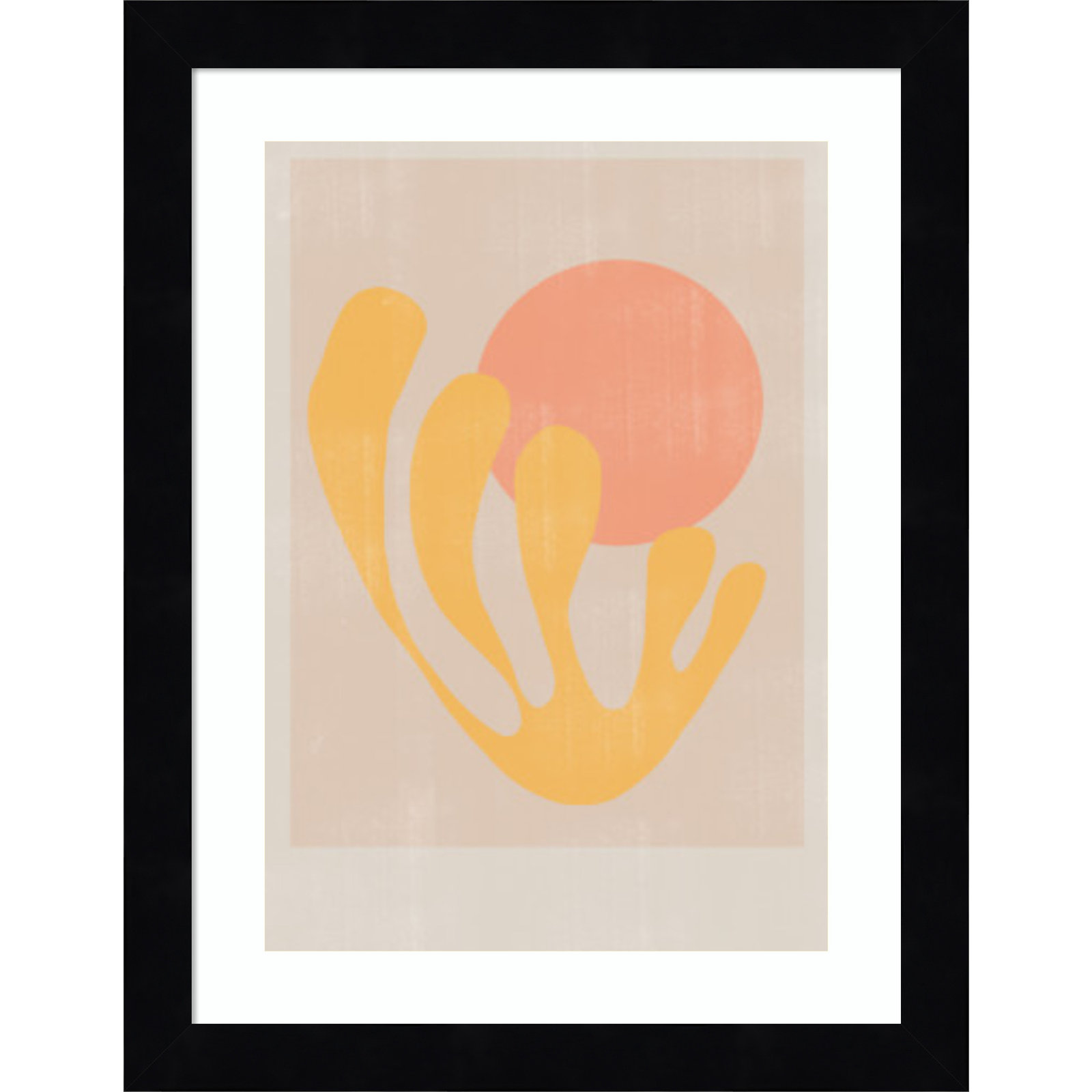 Giese "Modern Plant No. 2" Print, Black, 13" H x 10" W