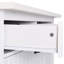 Îlot de cuisine blanc avec poubelle polyvalente, table à abattants, étagère à épices, étagères à serviettes réglables, modèle, armoire de rangement de style moderne, design, support,