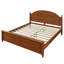 Structure de lit grand format en bois avec tête de lit arquée et design classique, finition chêne-282882019-282882028