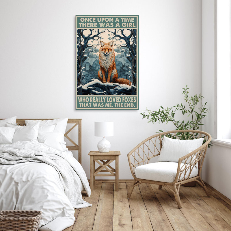 «Who Really Loved Foxes 1», impression rectangulaire sur toile, 1 pièce, H 36 po x l 24 po x P 1,25 po