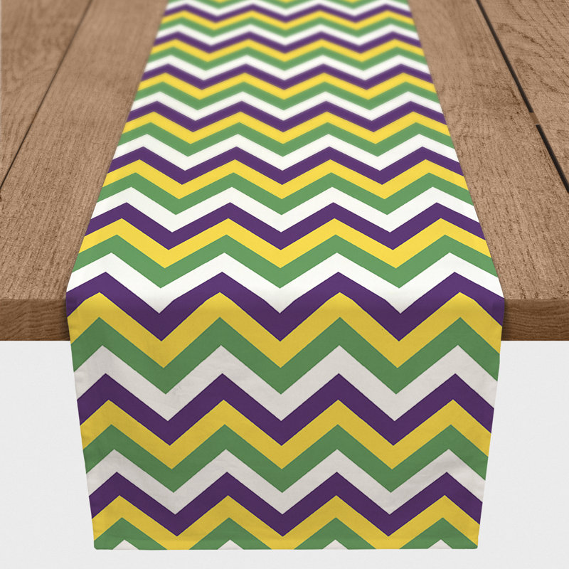 Dani-Lee Chevron Cotton Blend Table Runner