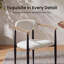 Chaises de salle à manger modernes COLAMY MATRIX, hauteur d'assise standard, beige-132666002