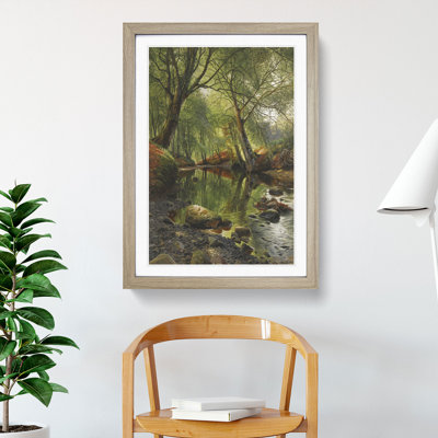 A Woodland Stream by Peder Mork Monsted - Picture Frame Painting