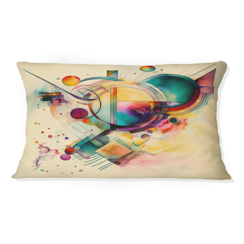 Coussin Pastel Art Deco II - imprimé géométrique abstrait