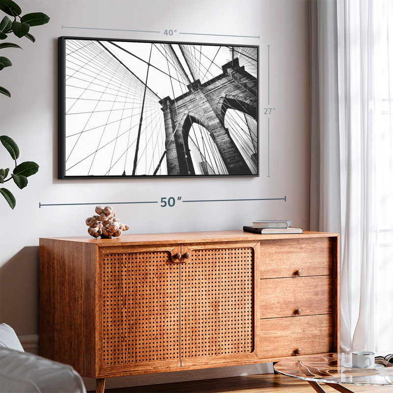 «Brooklyn Suspension Bridge Wall Art», H 27 po x l 40 po