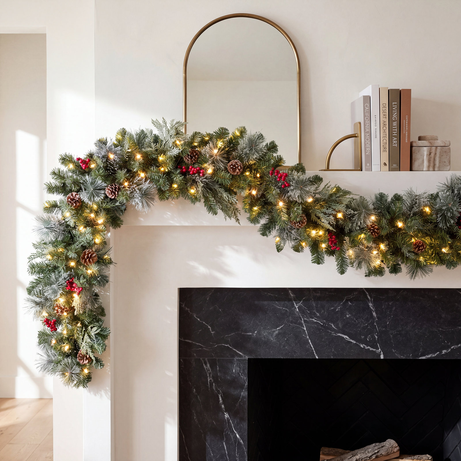 Lennis 108'' in. Lighted Faux Garland