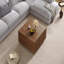 Table basse 33,25 po carrée avec 4 tiroirs, noyer