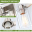 Éclairage pour meuble-lavabo de salle de bain 22 po à 3 lumières en nickel avec abat-jour en verre 22 po-99499427-106894854