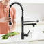 Robinet de cuisine avec poignée rétractable en bronze huilé, levier à poignée simple, rotation de 360 degrés, robinet en céramique, rotation commerciale moderne, conception-241995011