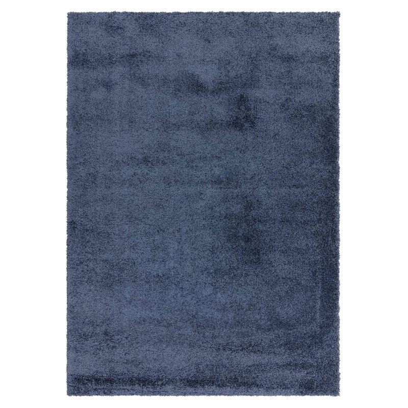 Taiwo Shaggy Navy Area Rug, Rectangle 160 x 230 cm