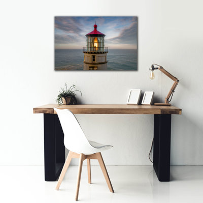 'The Beacon At Heceta Head' by Rick Berk Canvas Wall Art
