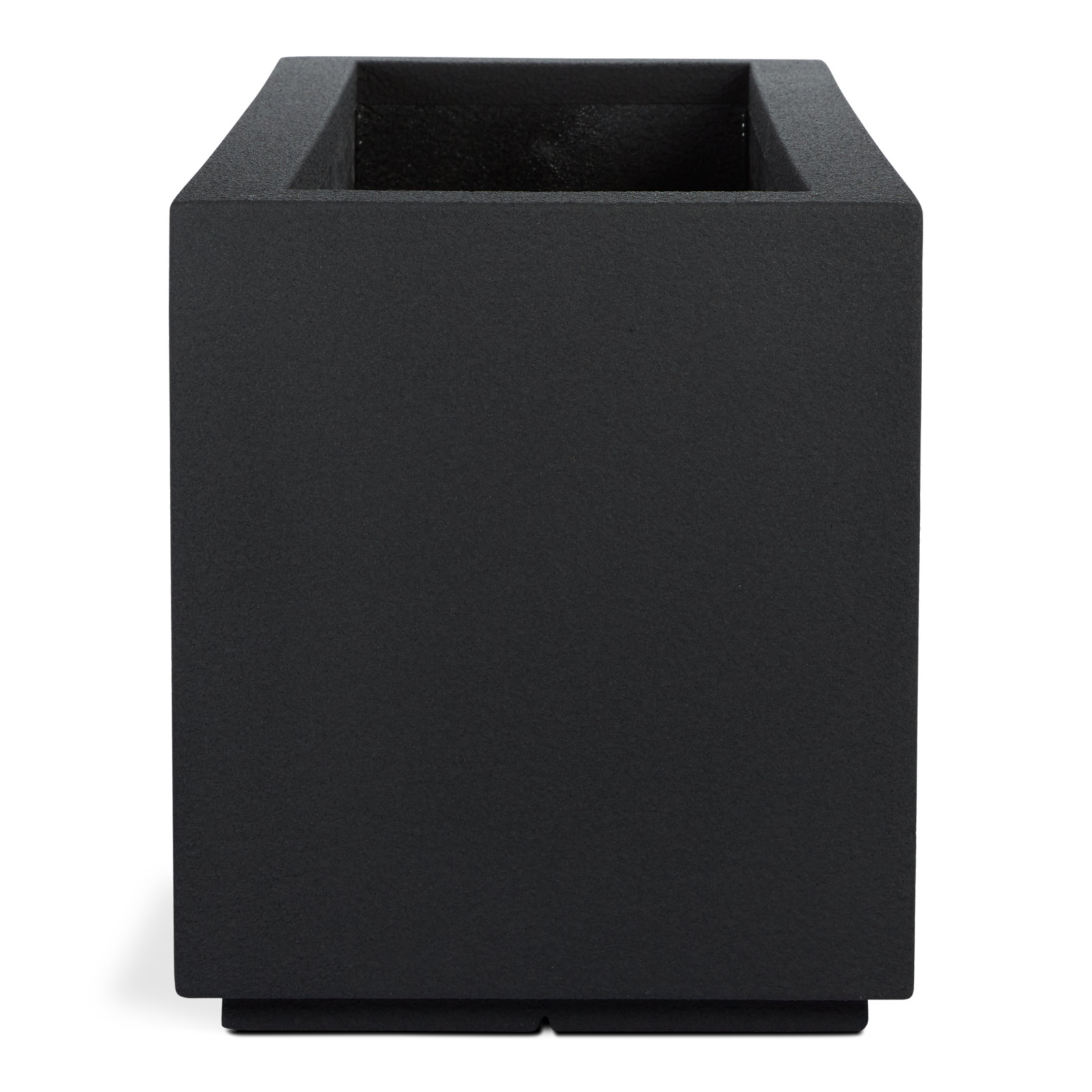 Gita Tall Lightweight Outdoor Trough Planter Box, Black, 19"H x 46"W x 17"D
