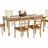 Martello Extendable Solid Wood Top Four Leg Base Dining Set-1160948420