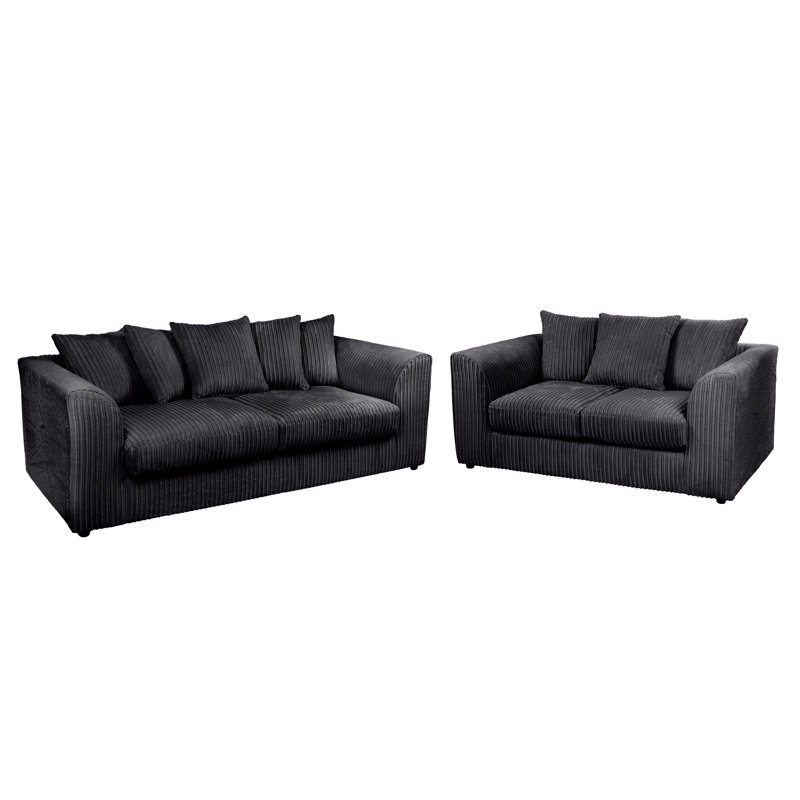 Moana 2 - Piece Living Room Set, Black