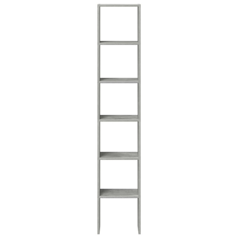 Aimi 80cm H x 30cm W Bookcase, Concrete grey