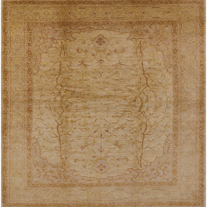 Tapis oriental brun clair, Carré 3 pi