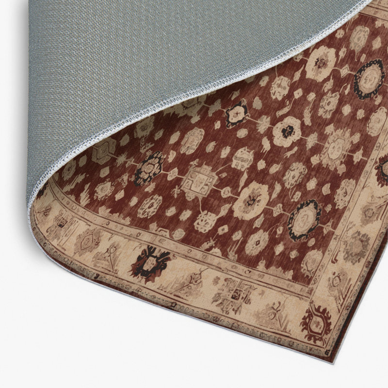 Tapis intérieur et extérieur brun Overdyed, Rectangulaire 8 pi x 10 pi