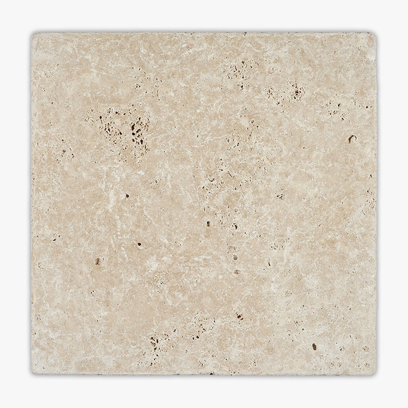 Ivory Tumbled 18x18 Travertine Tile