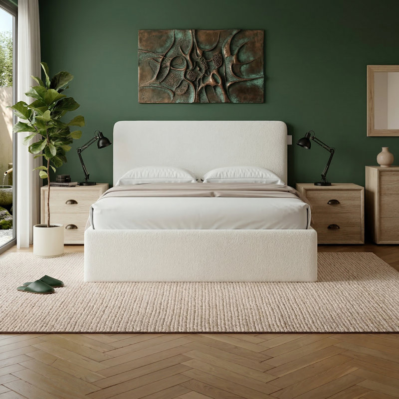 Revaz Upholstered Ottoman Storage Bed, Double