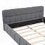 Grand lit plateforme tapissier avec tissu épais et lit au sol avec structure solide-310106631