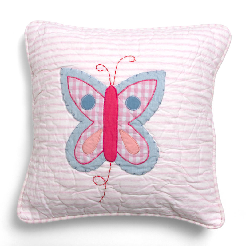 Luv Embroidered Cotton Blend Throw Pillow