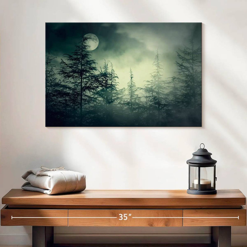 Forêt sombre et sombre, H 16 po x l 24 po