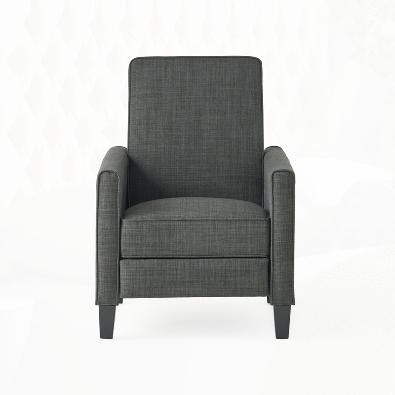 Fabric Push Back Chair, Gray Fabric