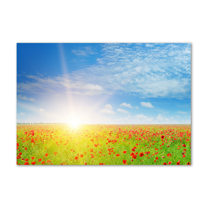 Field Of Poppies - Wrapped Canvas Print