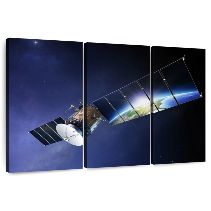 Panneaux Satellites Oberle reflétant la terre, H 24 po x l 38 po