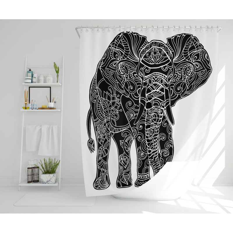 Sighmar Polyester Shower Curtain Set, 168cm H x 168cm W
