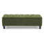 Banc repose-pieds avec rangement, surface bouclée verte, pieds en bois d'hévéa, capacité de 300 lb-2073702821