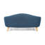 Lit pour chien Mid-Century moderne bleu marine avec pieds en bois de bouleau, assemblage requis