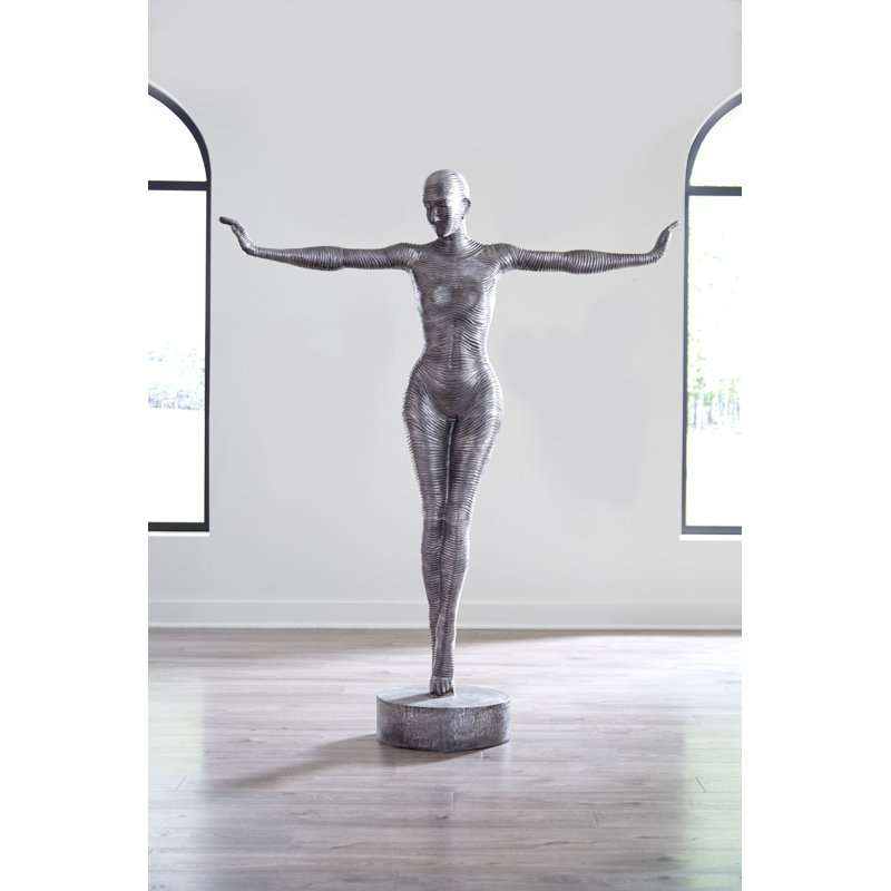 Outstretched Arms Standing Statue, Aluminum