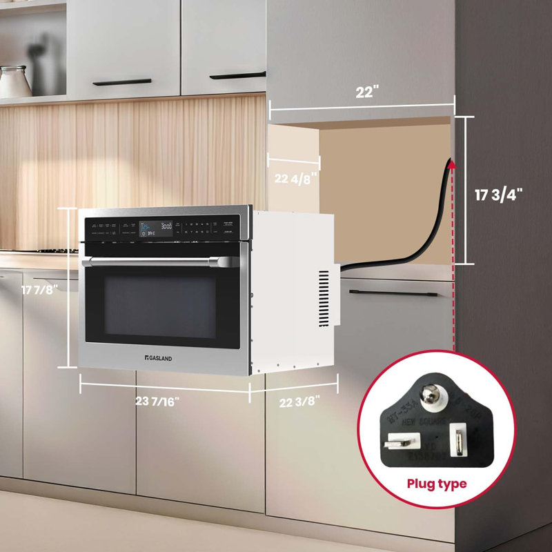 24 Inch 1.6 Cu. Ft. Built-in Convenction Microwave Oven in Stainless Steel
