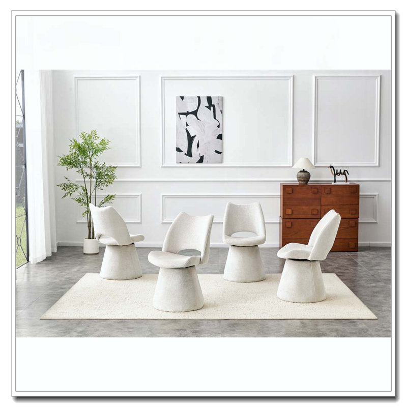 Chaise d'appoint rembourrée, Blanc cassé