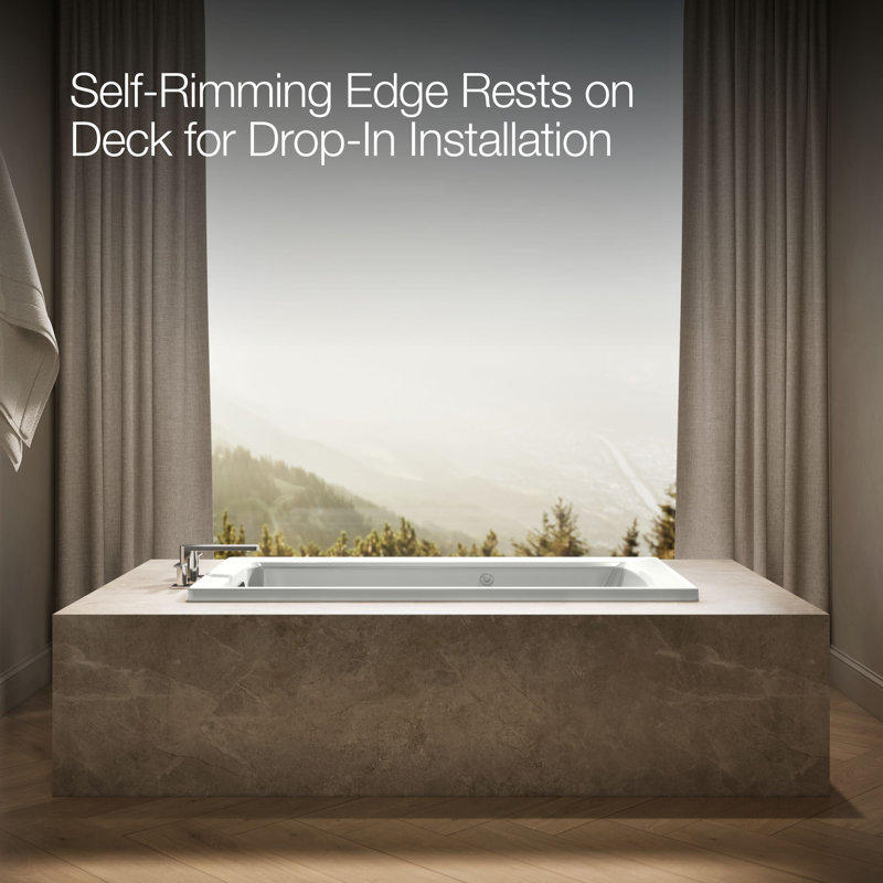 Archer 60" x 30" Drop-in Whirlpool, Ice Grey
