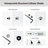 Magnetic No Drill Light Filtering Cellular Shade for Metal Doors Only, Cordless Easy Install, 1.5" Honeycomb, 26"W x 72"H, White-175810653-175810642