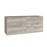 Dalia 54.3" Wall Mounted Double Bathroom Vanity Base Only