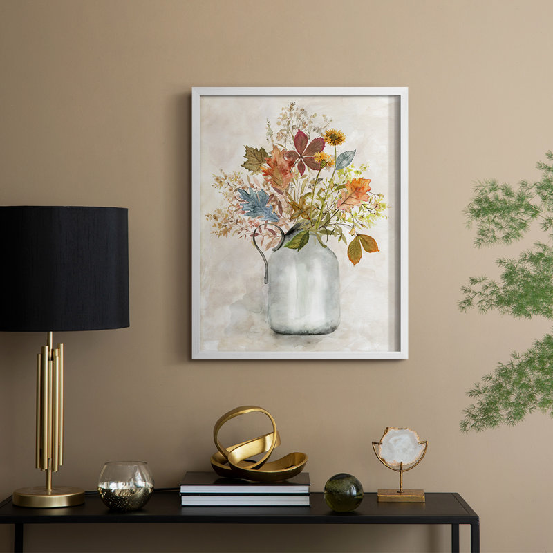 Autumn Bouquet I, reproduction encadrée - bois massif, H 30 po x l 24 po, Blanc