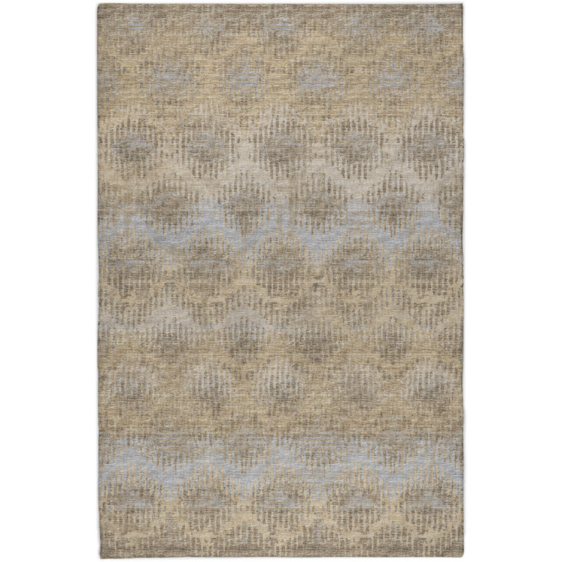 Premium Machine Washable Dream Shag ADS80 Abstract Chevron Rug, Earth, 10' x 14'