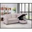 Ashlyn Light Grey Reversible Sleeper Sectional Sofa With Storage, USB Charging, And Pockets For Modern Living