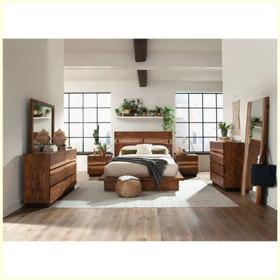 Beverly Smokey Walnut 31" x 76" Floor Mirror | Modern Farmhouse Full Length Mirror for Living Room, Bedroom