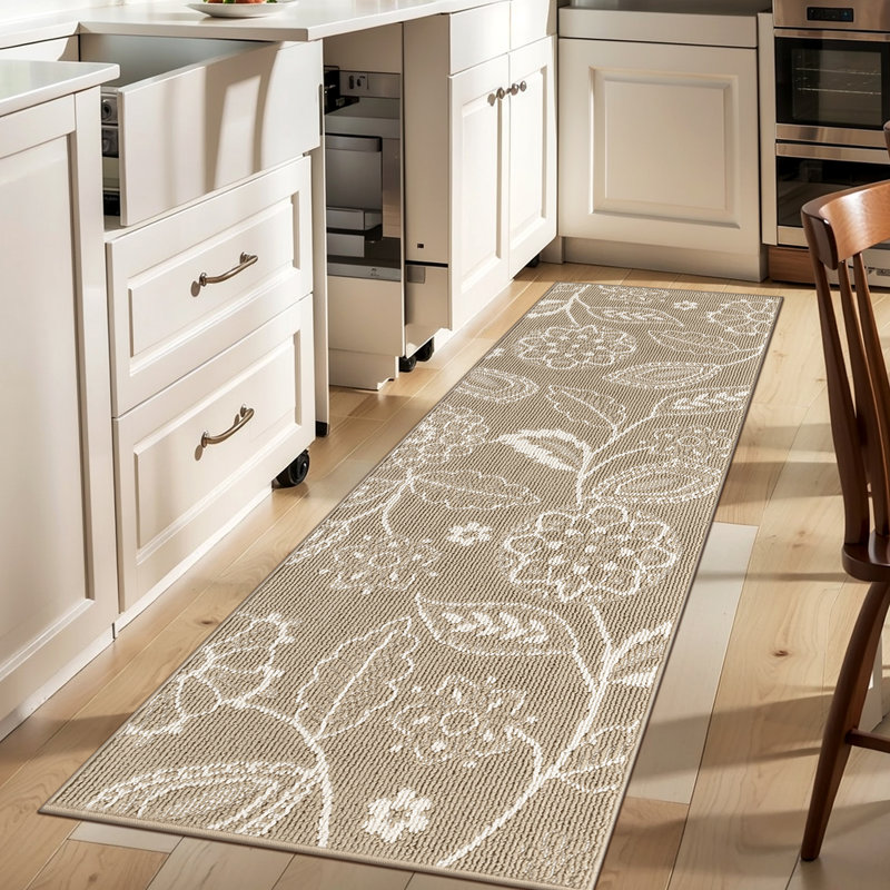 Tapis de salle de lavage 2 × 6 pieds, Beige