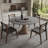 Farmhouse Glossy Sintered Stone Round Dining Table With Removable Lazy Susan Solid Wood Pedestal Base-1961249758-1961249762