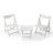 HIPS Material Outdoor Bistro Set Foldable Small Table And Chair Set With 2 Chairs And Rectangular Table-274635050